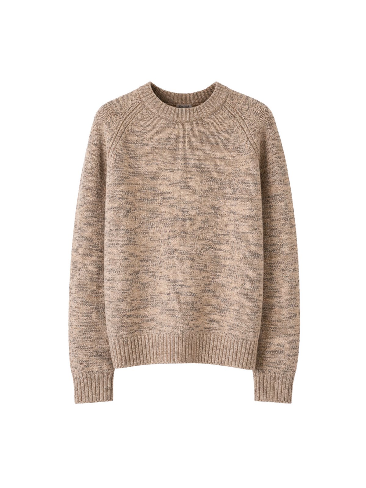 Unisex Mouline Cashmere Sweater — Muted Taupe