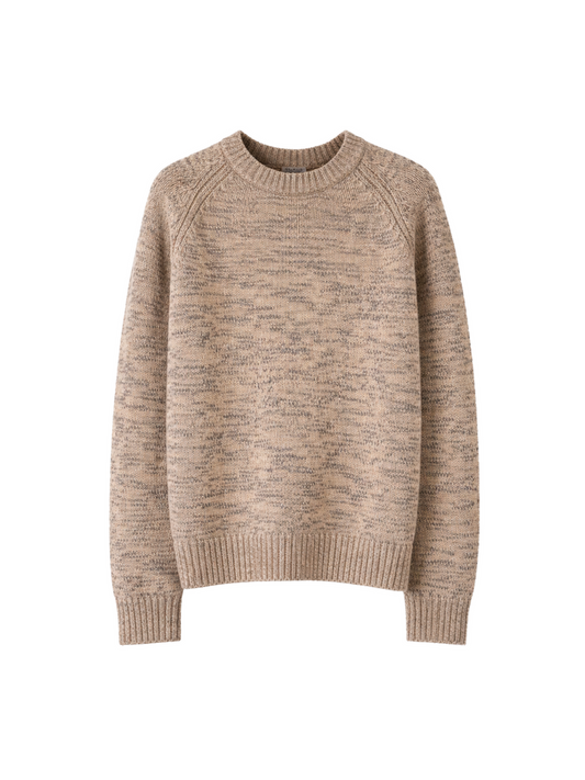 Unisex Mouline Cashmere Sweater — Muted Taupe