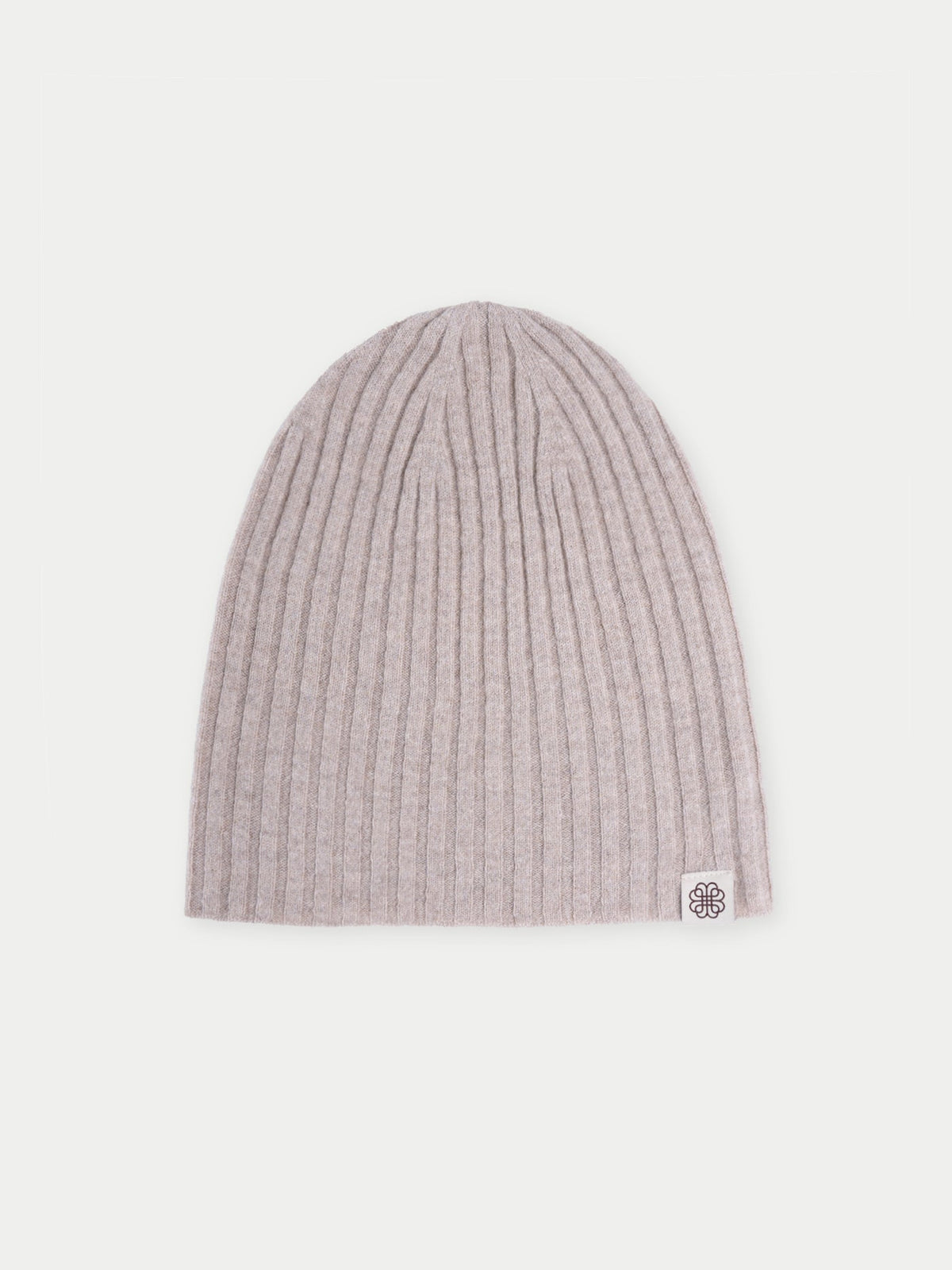 Cashmere Rib Knit Hat — Muted Taupe