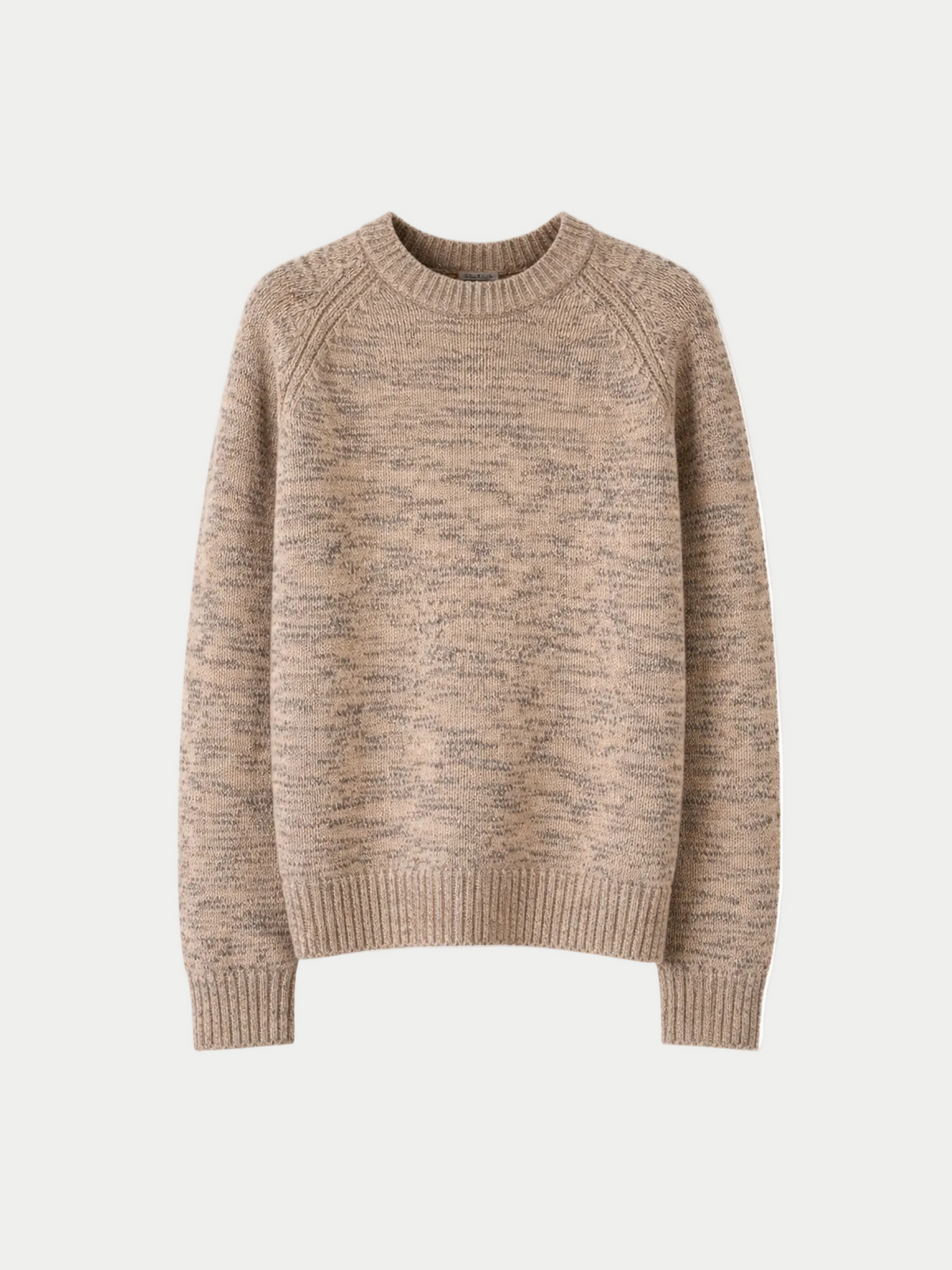 Unisex Mouline Cashmere Sweater — Muted Taupe