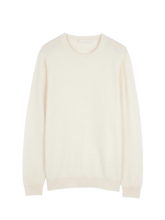 Essential Cashmere Crewneck Sweater — Natural