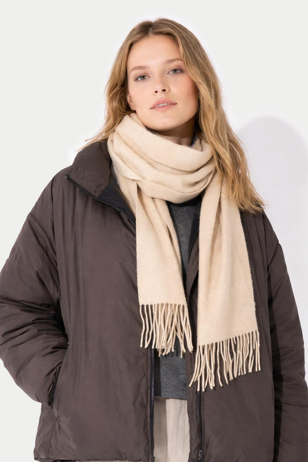 Cashmere Scarf — Natural