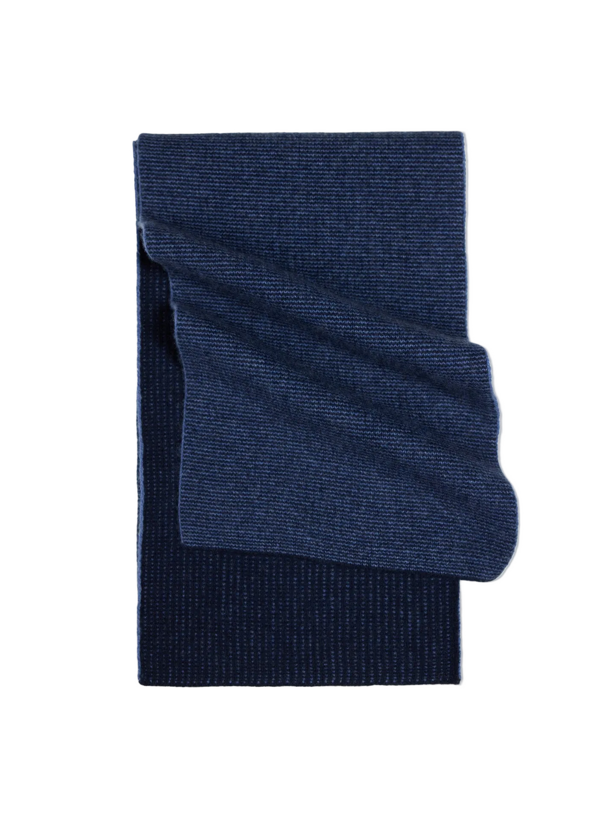 Cashmere Reversible Scarf — Navy
