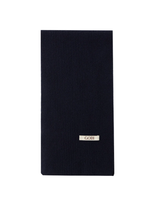 Fisherman Knit Scarf — Navy