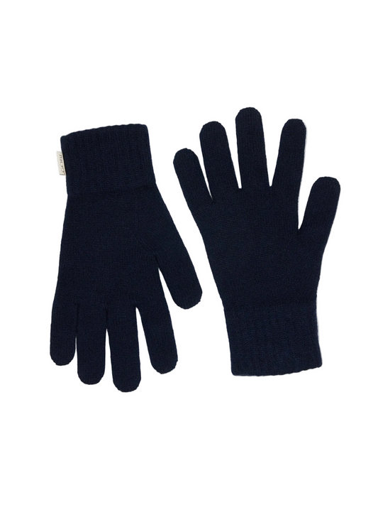 Essential Knit Cashmere Gloves — Navy
