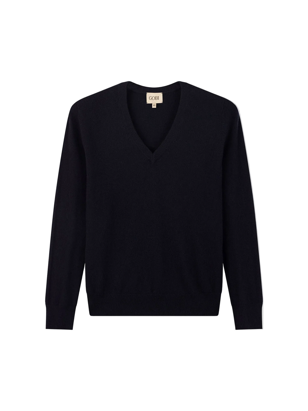 Timeless Cashmere V-neck Sweater — Navy