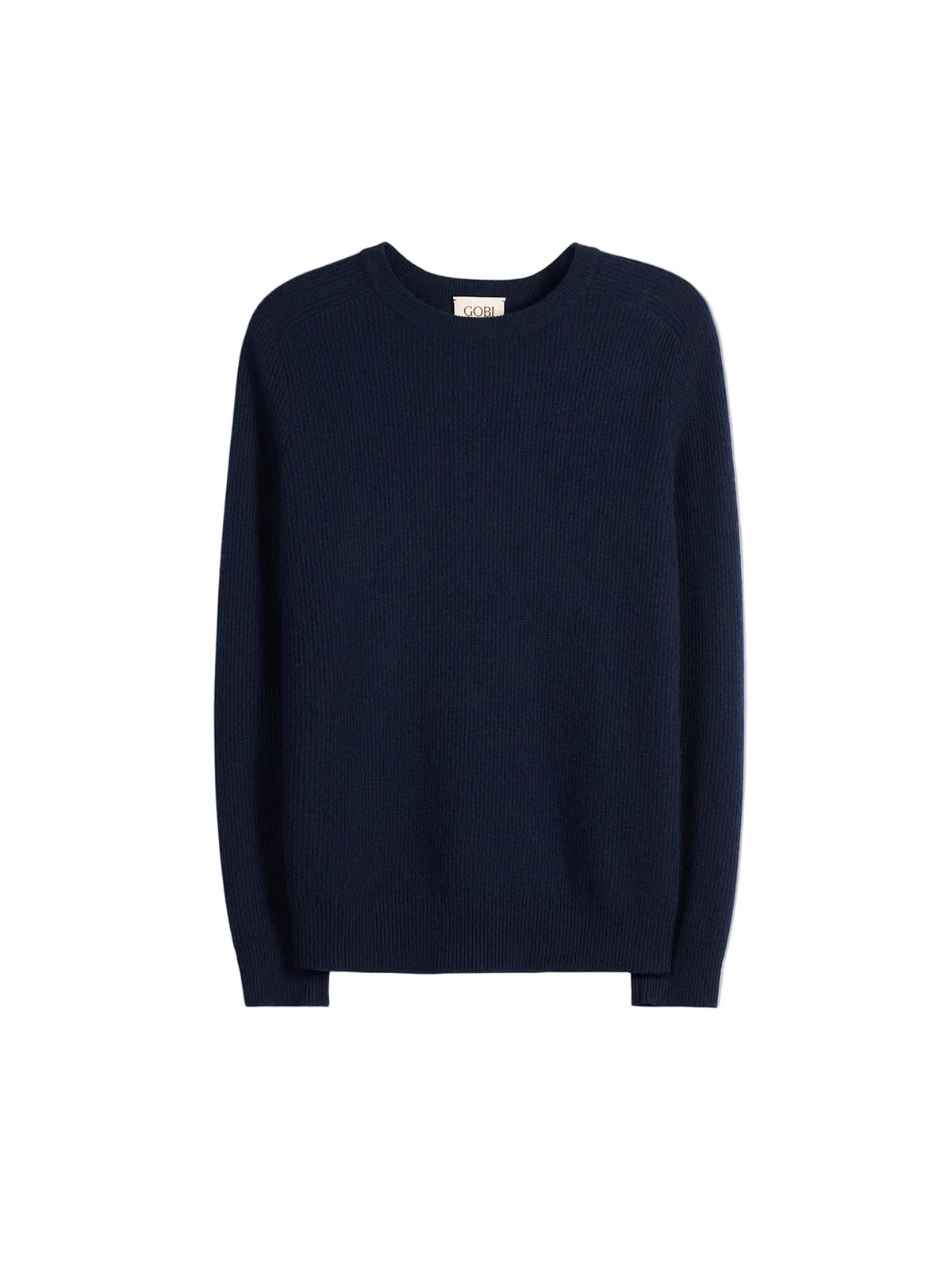 Men's Ribbed Cashmere Sweater — Navy