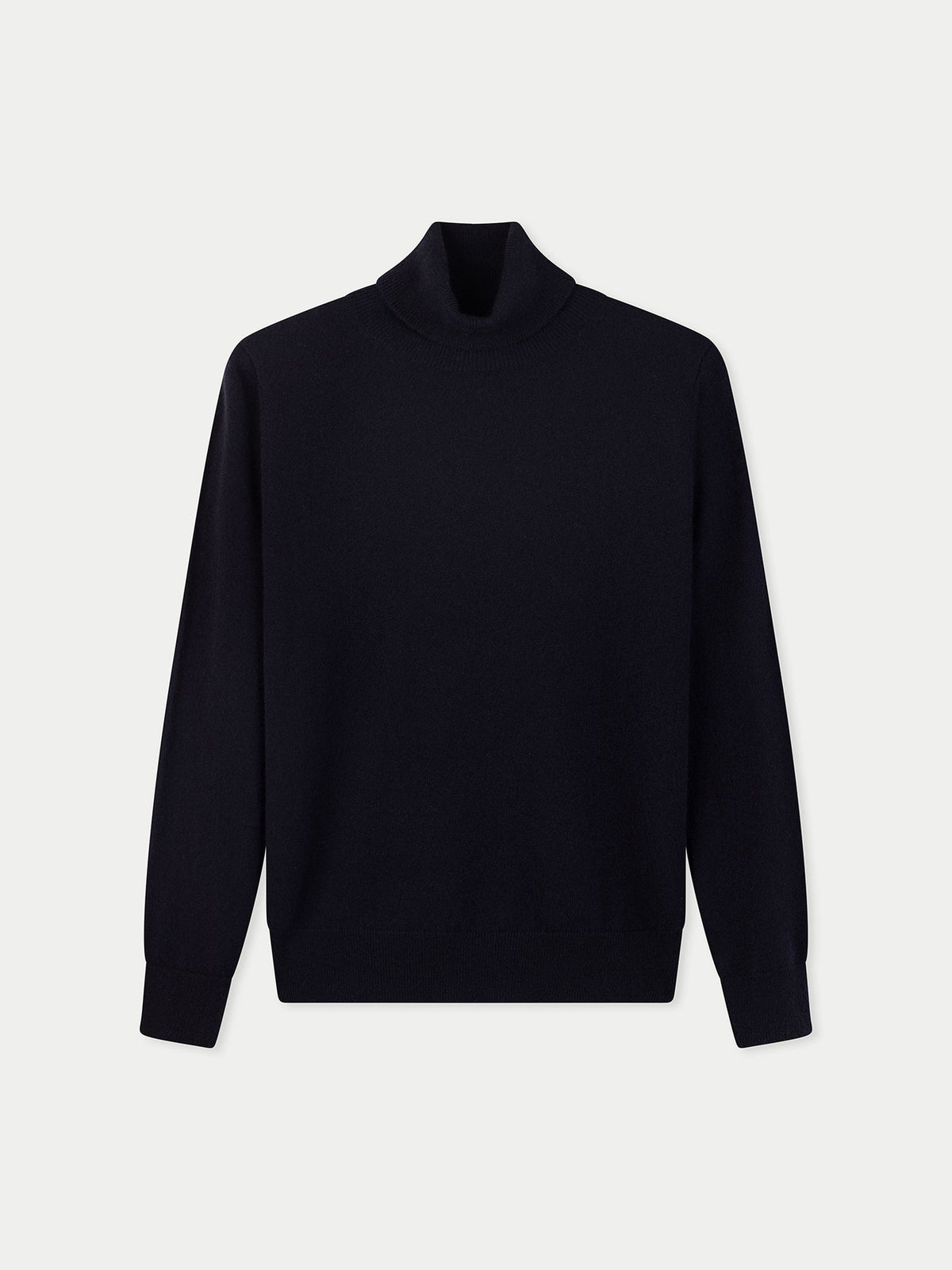 Timeless Cashmere Turtleneck Sweater — Navy