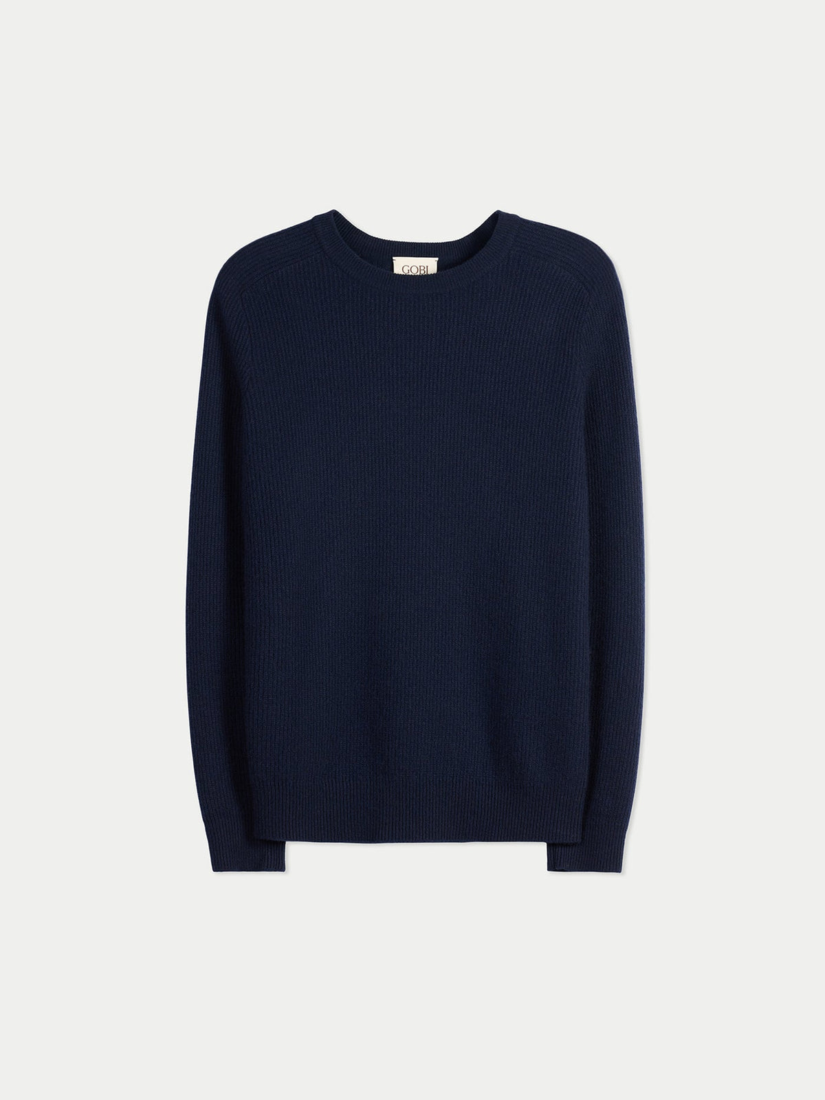 Men's Ribbed Cashmere Sweater — Navy