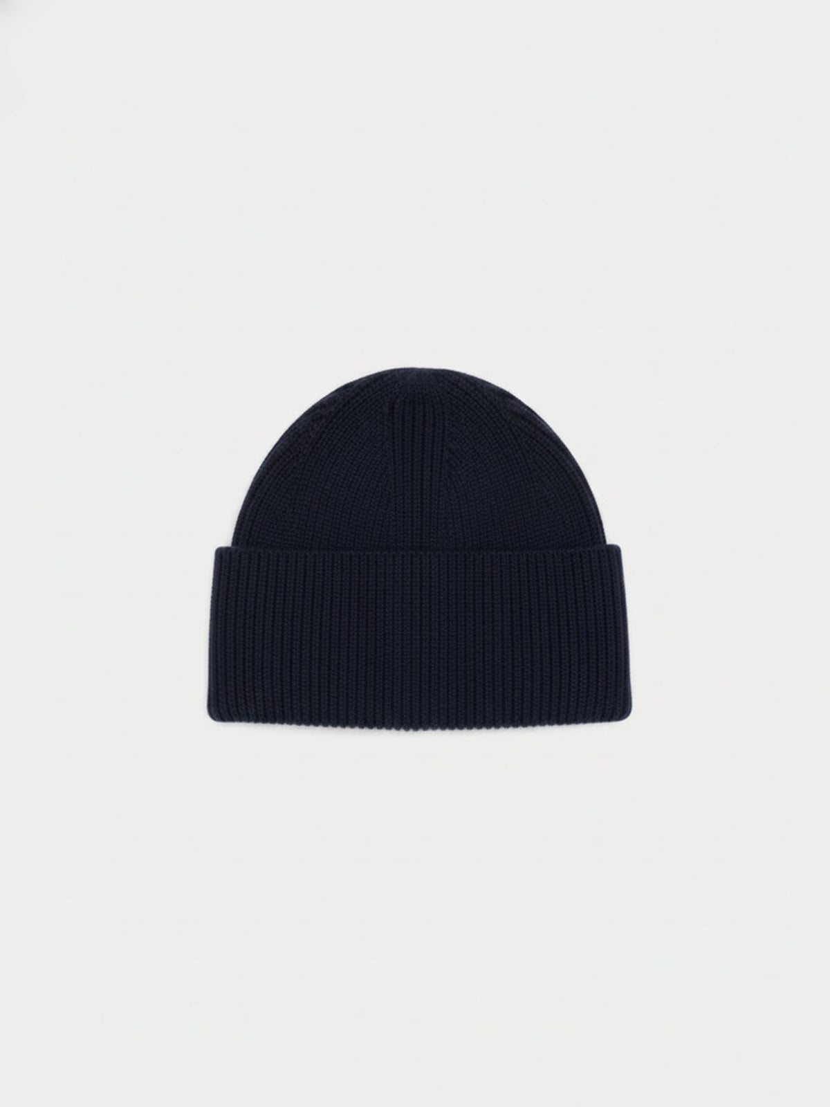 Ribbed Chunky Beanie — Navy