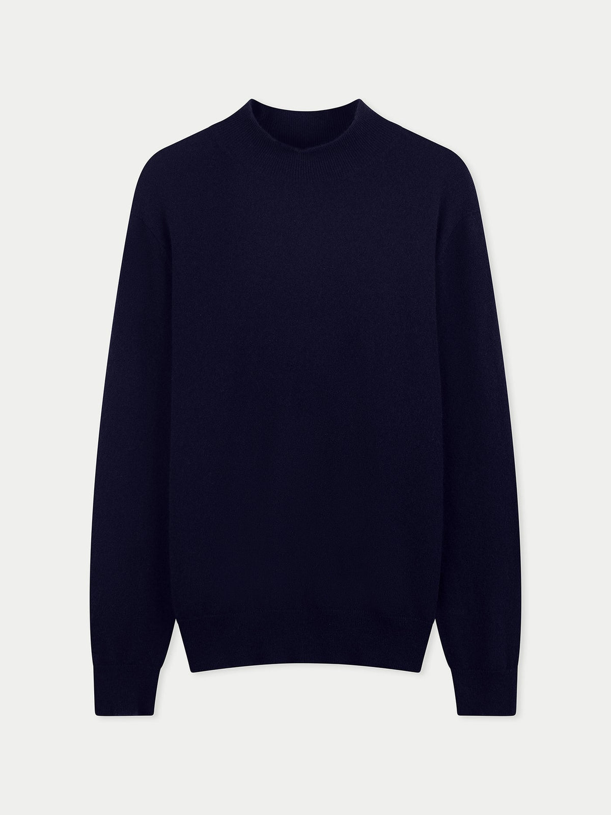 Timeless Mock Neck Cashmere Sweater — Navy