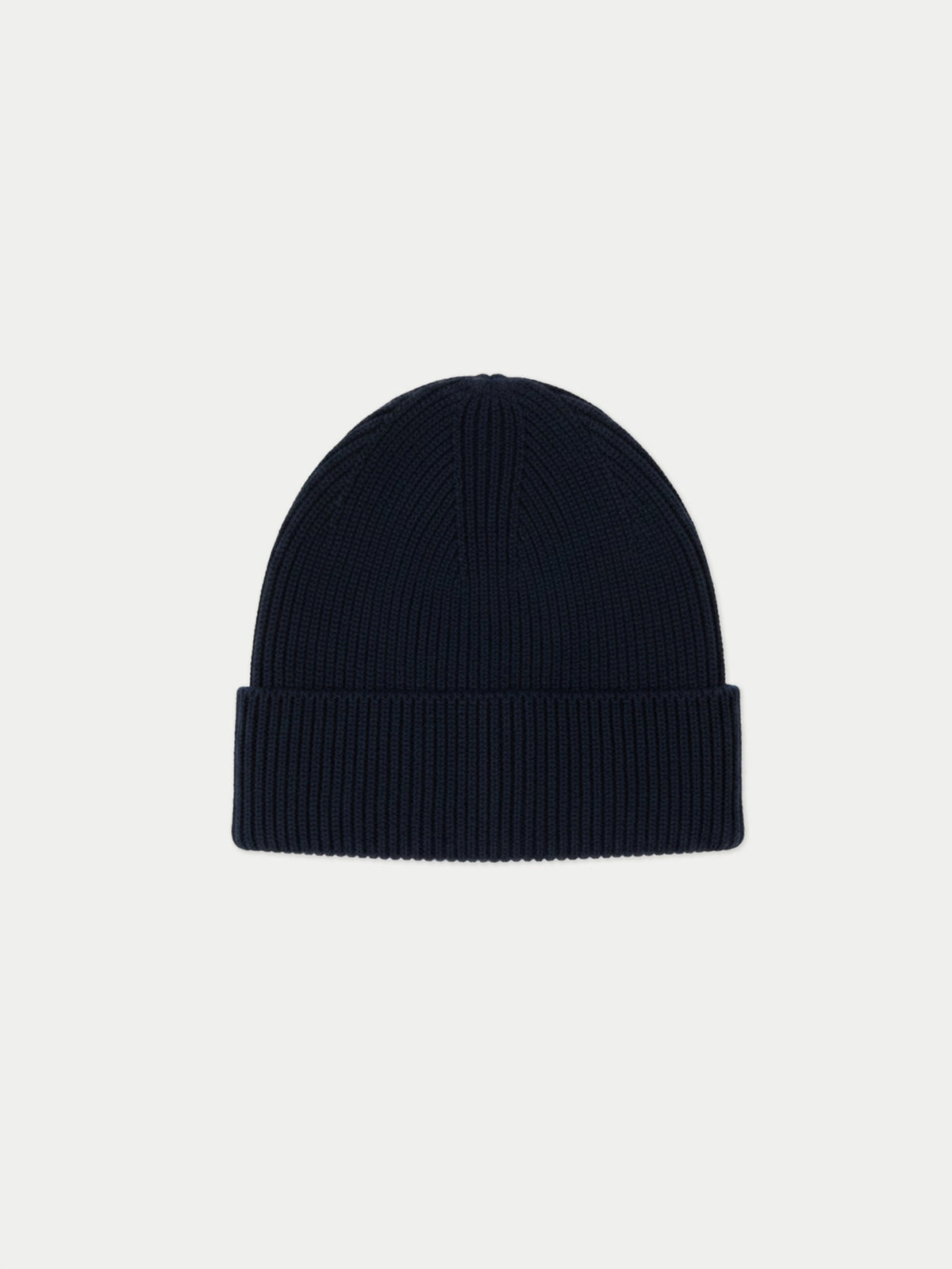 Ribbed Chunky Beanie — Navy