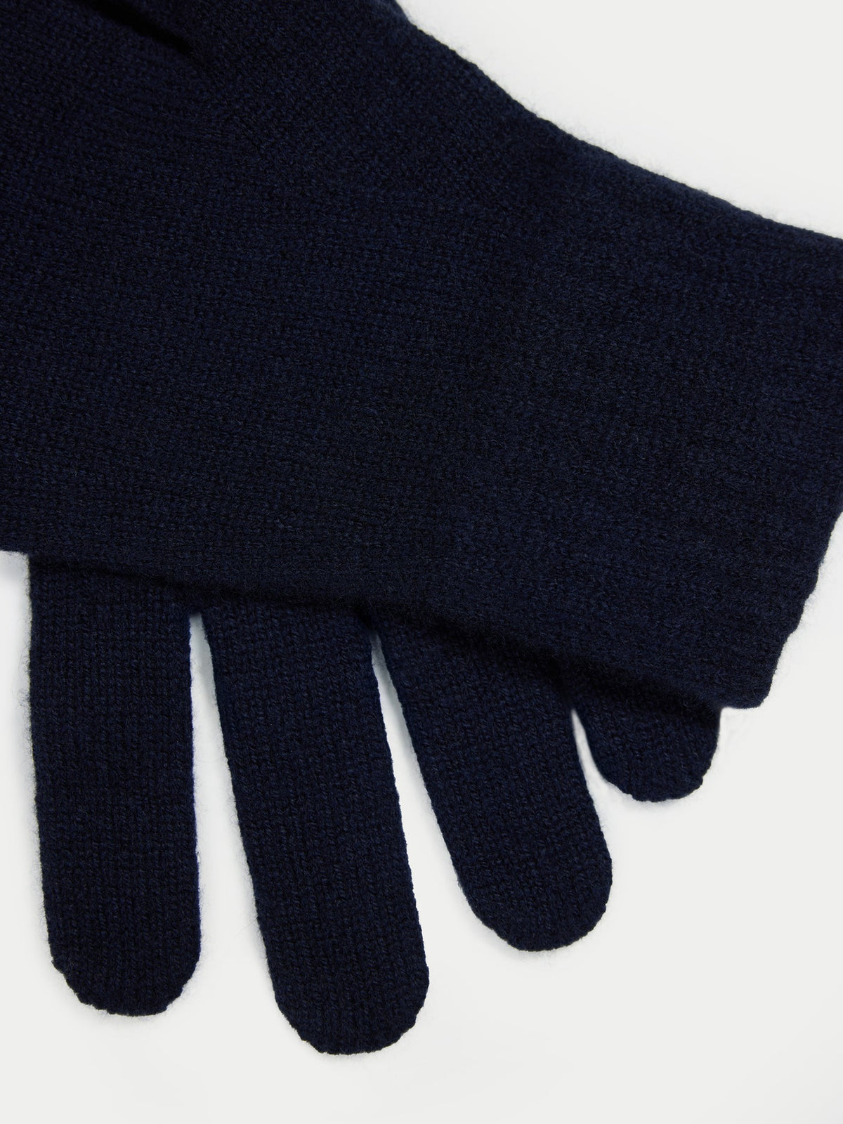 Essential Knit Cashmere Gloves — Navy