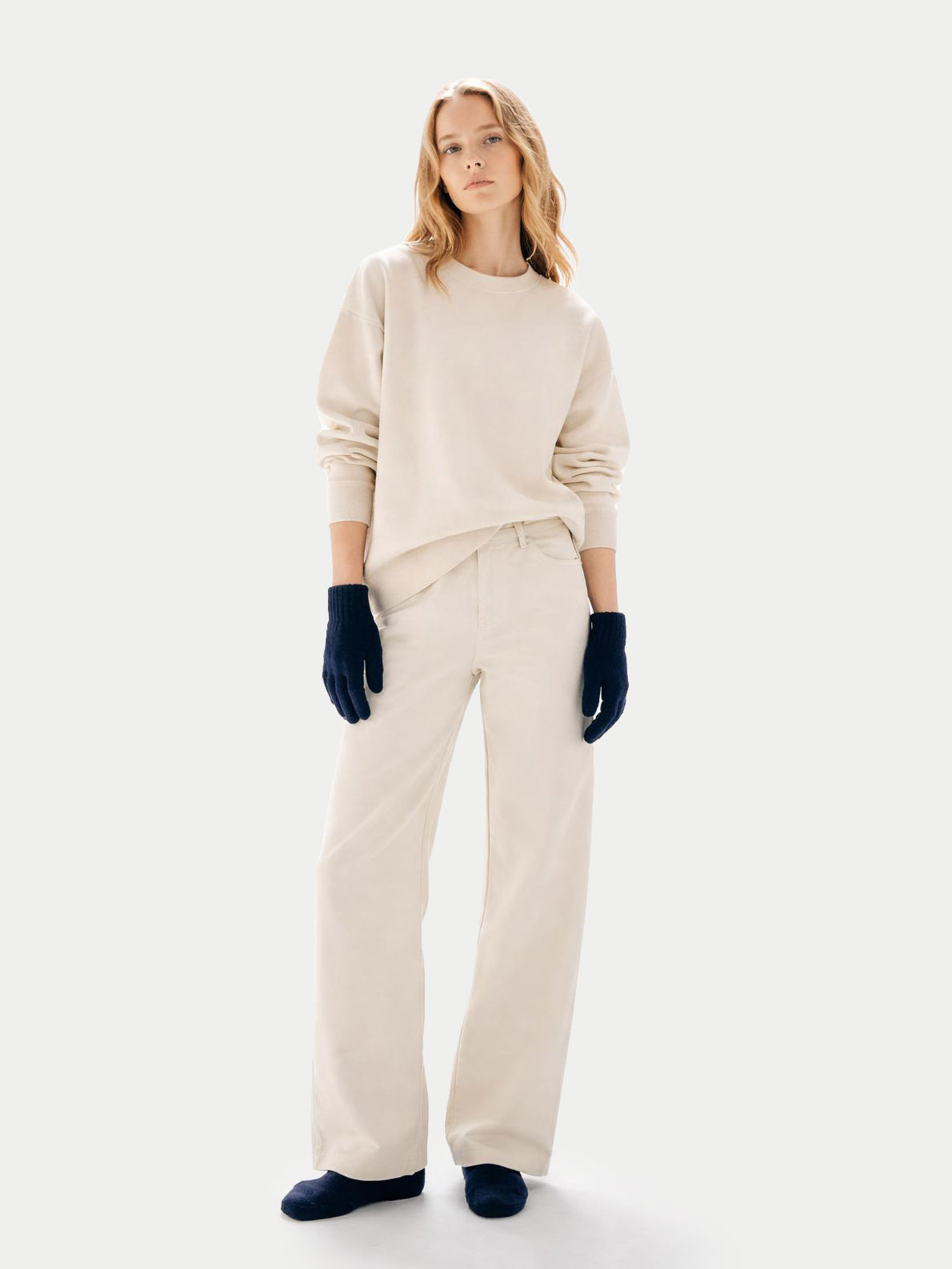 Essential Knit Cashmere Gloves — Navy
