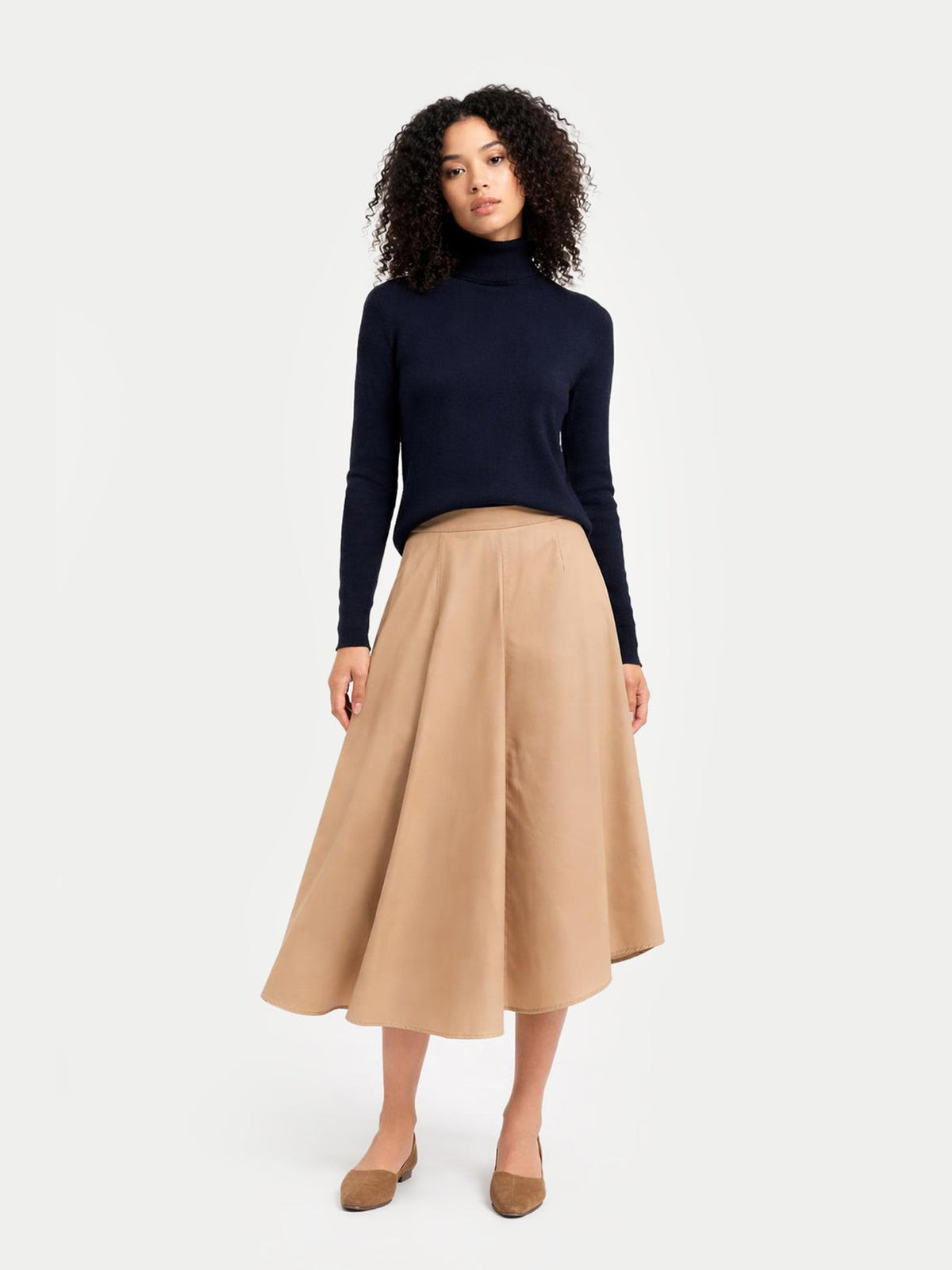 Timeless Cashmere Turtleneck Sweater — Navy
