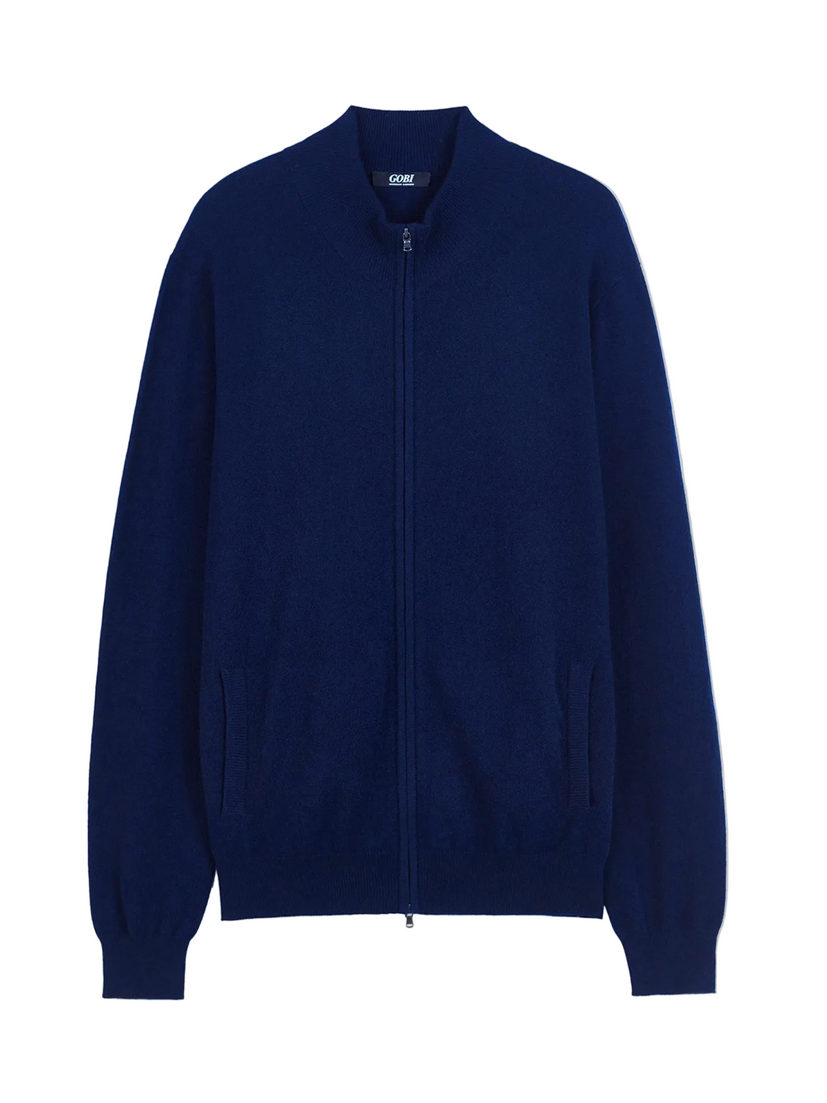 Essential Full-zip Cashmere Cardigan — Navy Blue