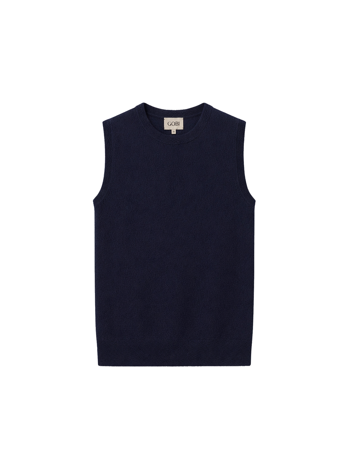 Essential Cashmere Crewneck Vest — Navy Blue