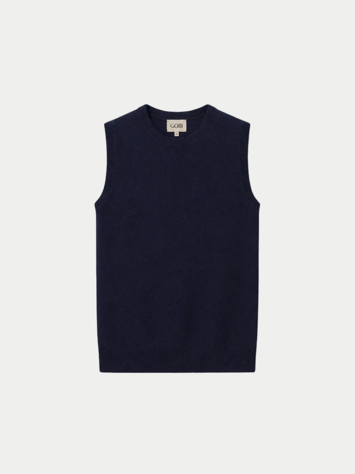 Essential Cashmere Crewneck Vest — Navy Blue