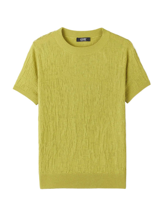 Silk Cashmere T-shirt — Nougat Brown