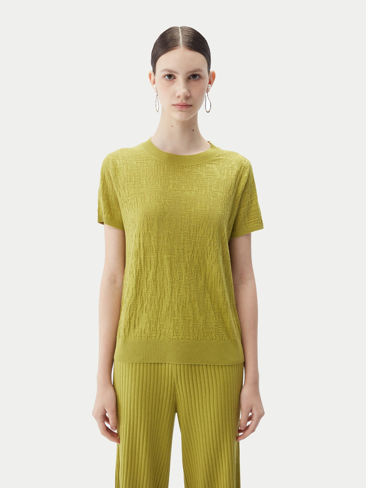Silk Cashmere T-shirt — Nougat Brown