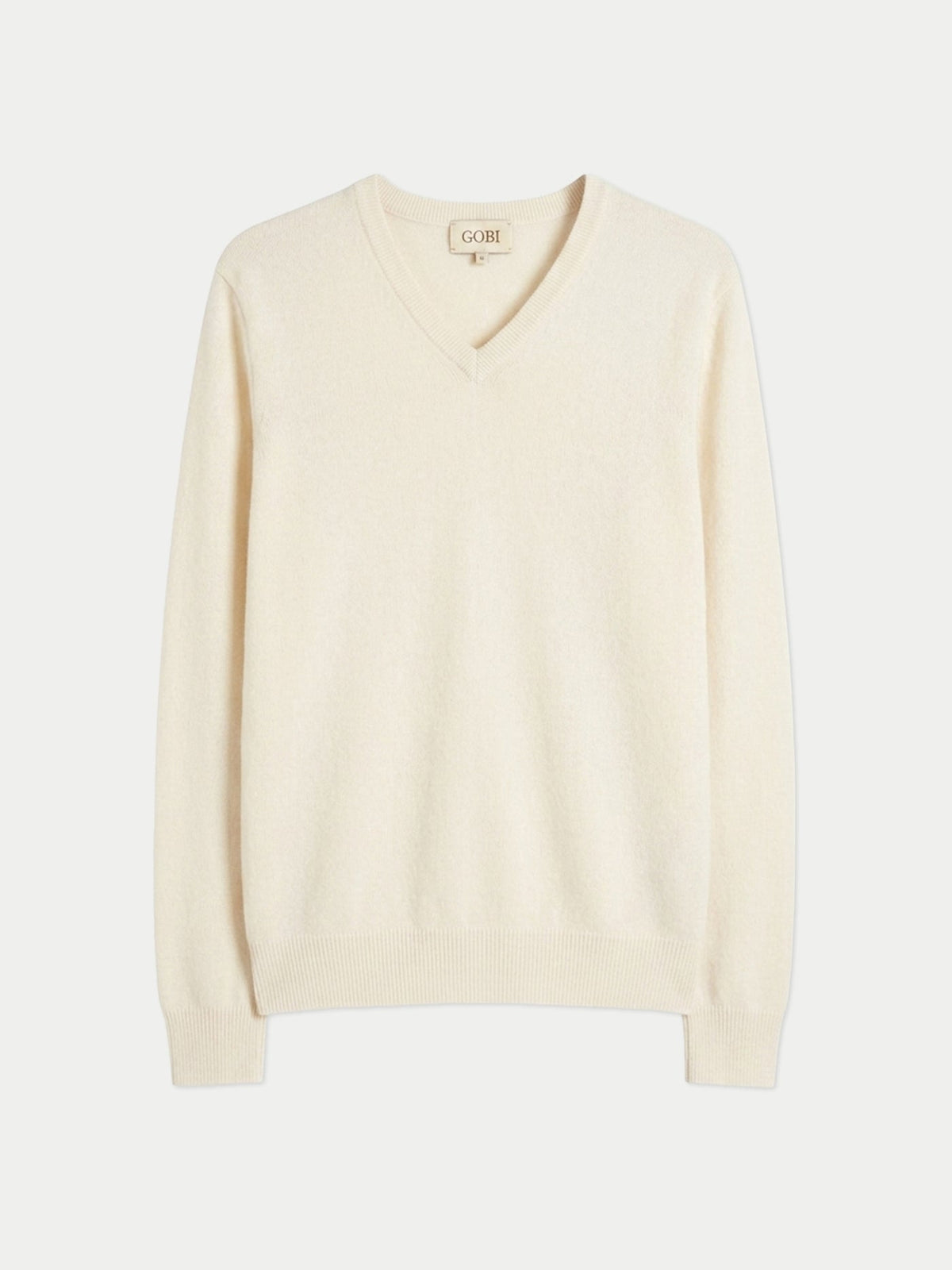 Timeless V-neck Cashmere Sweater — Off-white