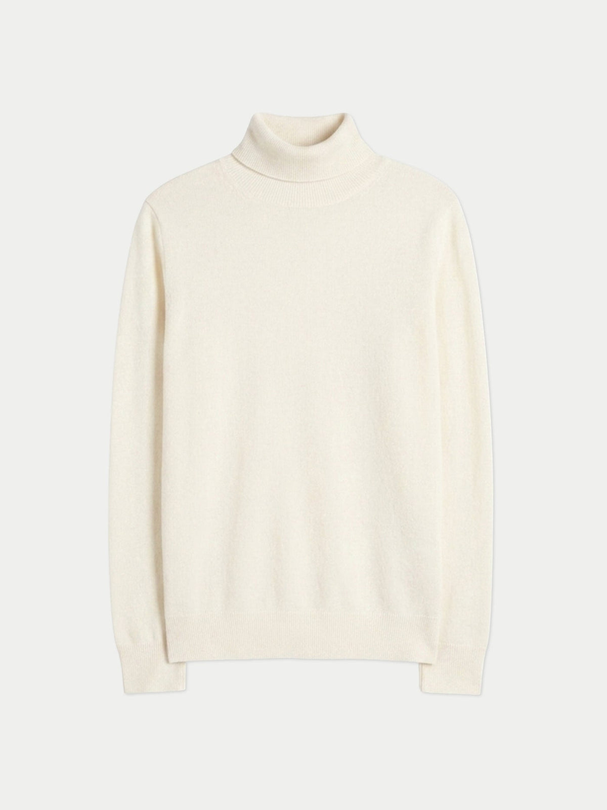 Timeless Cashmere Turtleneck Sweater — Off-white