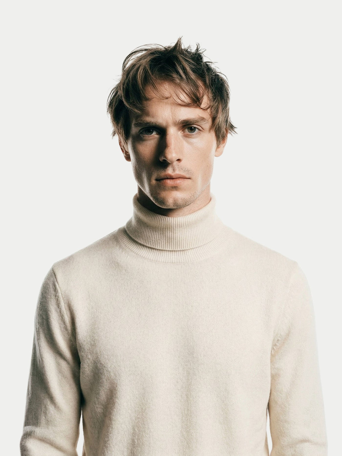 Timeless Turtleneck Cashmere Sweater — Off-white