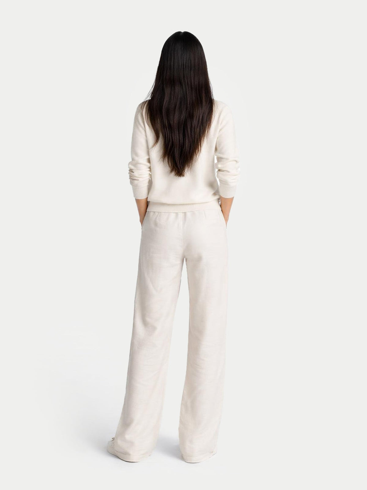 Essential Cashmere V-neck Sweater — Off-white