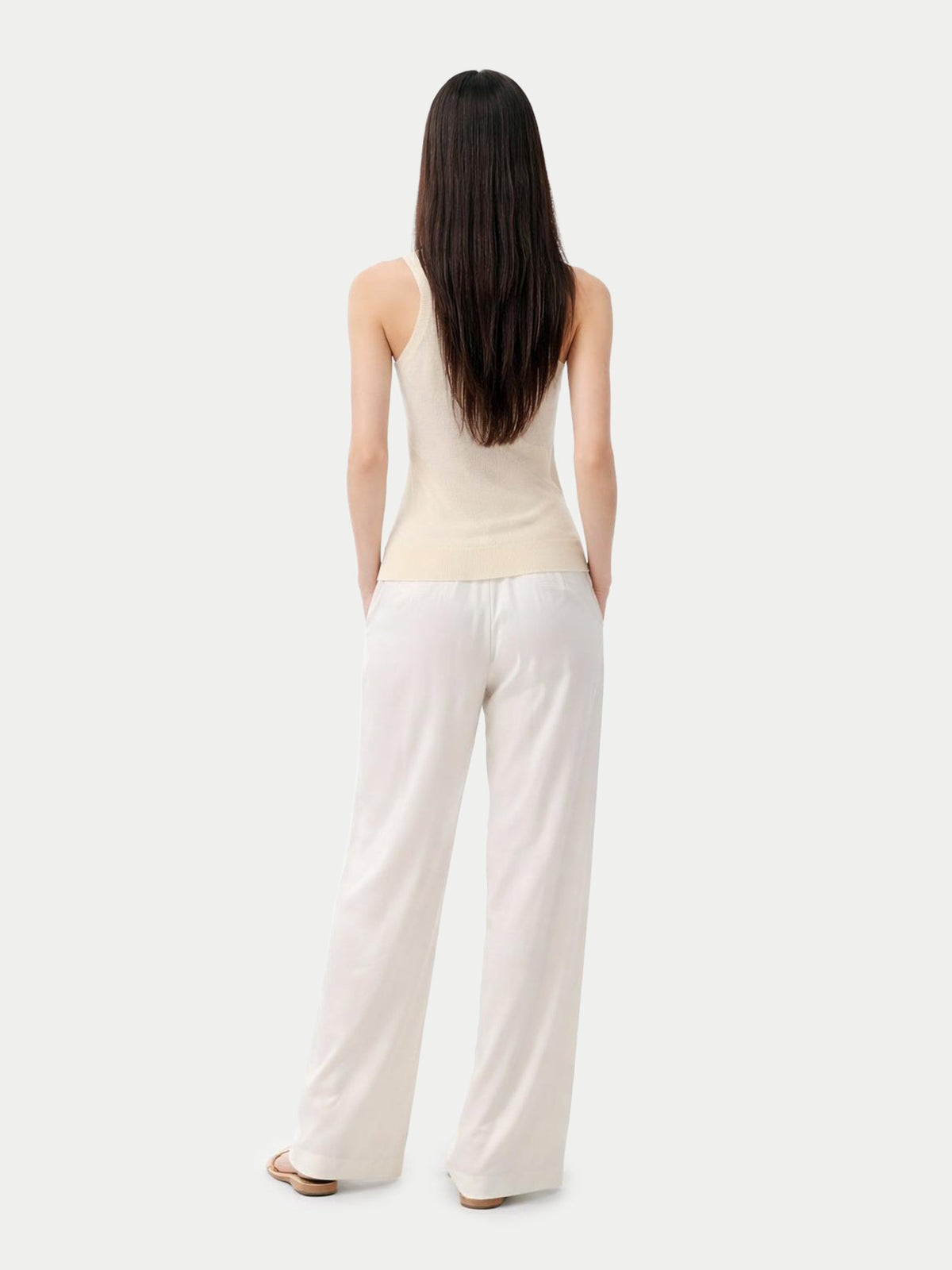 Natural Color Cashmere Top — Off-white
