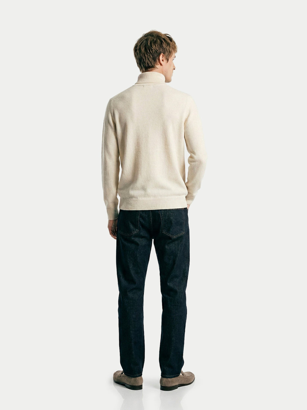 Timeless Turtleneck Cashmere Sweater — Off-white