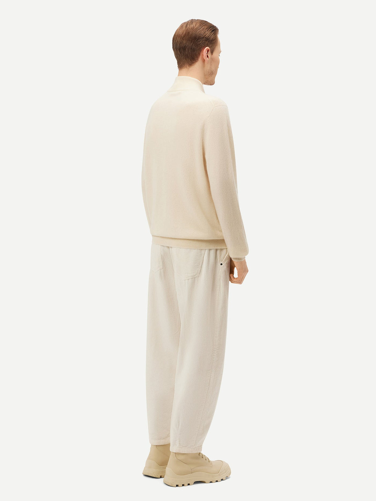 Essential Full-zip Cashmere Cardigan — Off-white