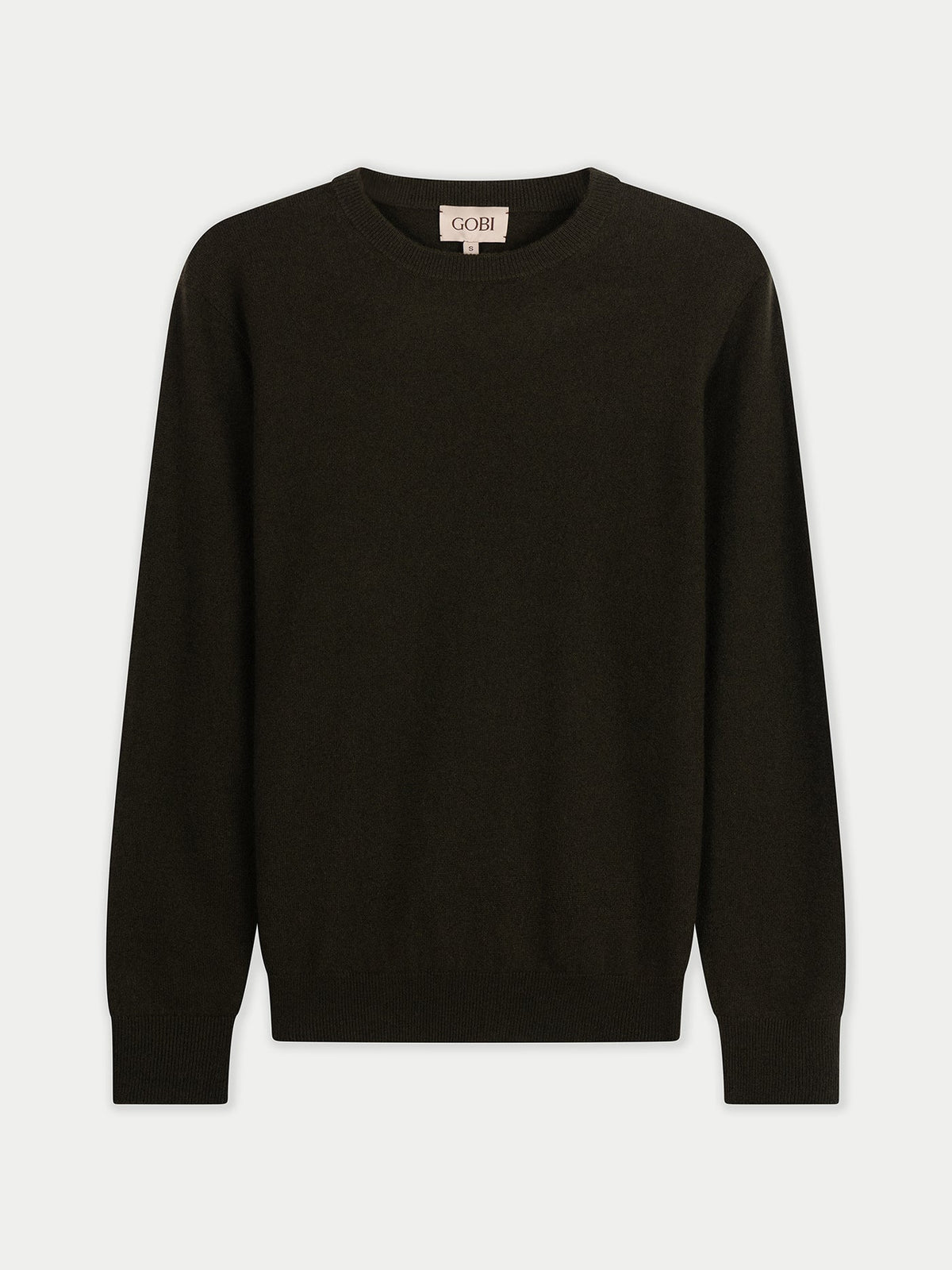 Timeless Crewneck Cashmere Sweater — Olive Green
