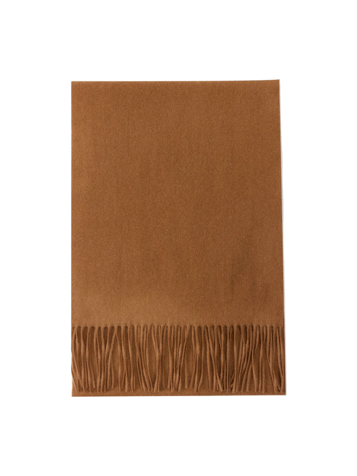 Cashmere Fringed Scarf — Otter Brown