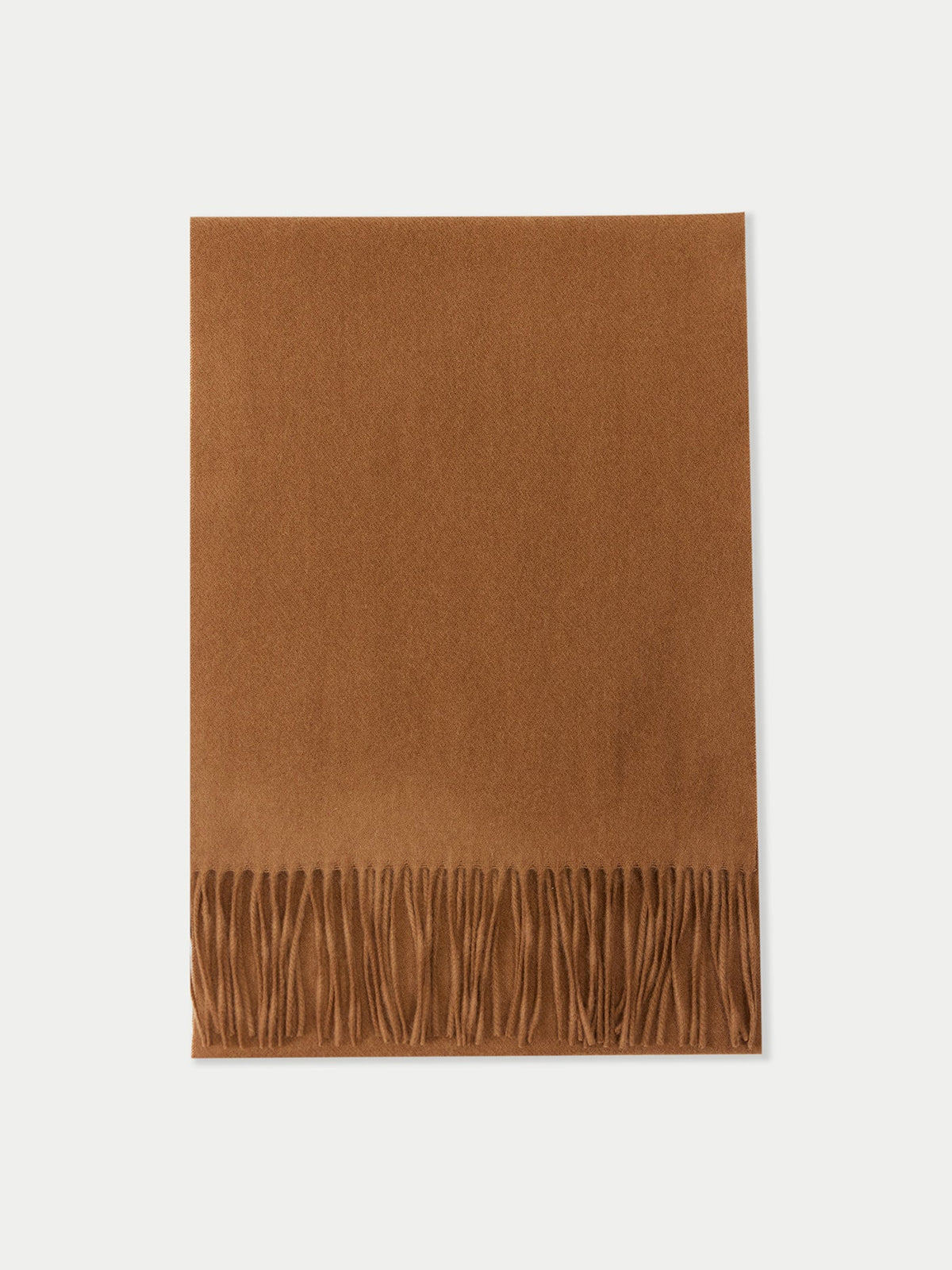 Cashmere Fringed Scarf — Otter Brown