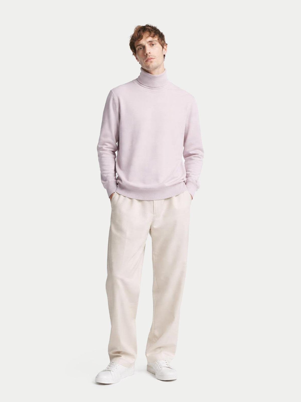 Essential Turtleneck Cashmere Sweater — Pale Lavender