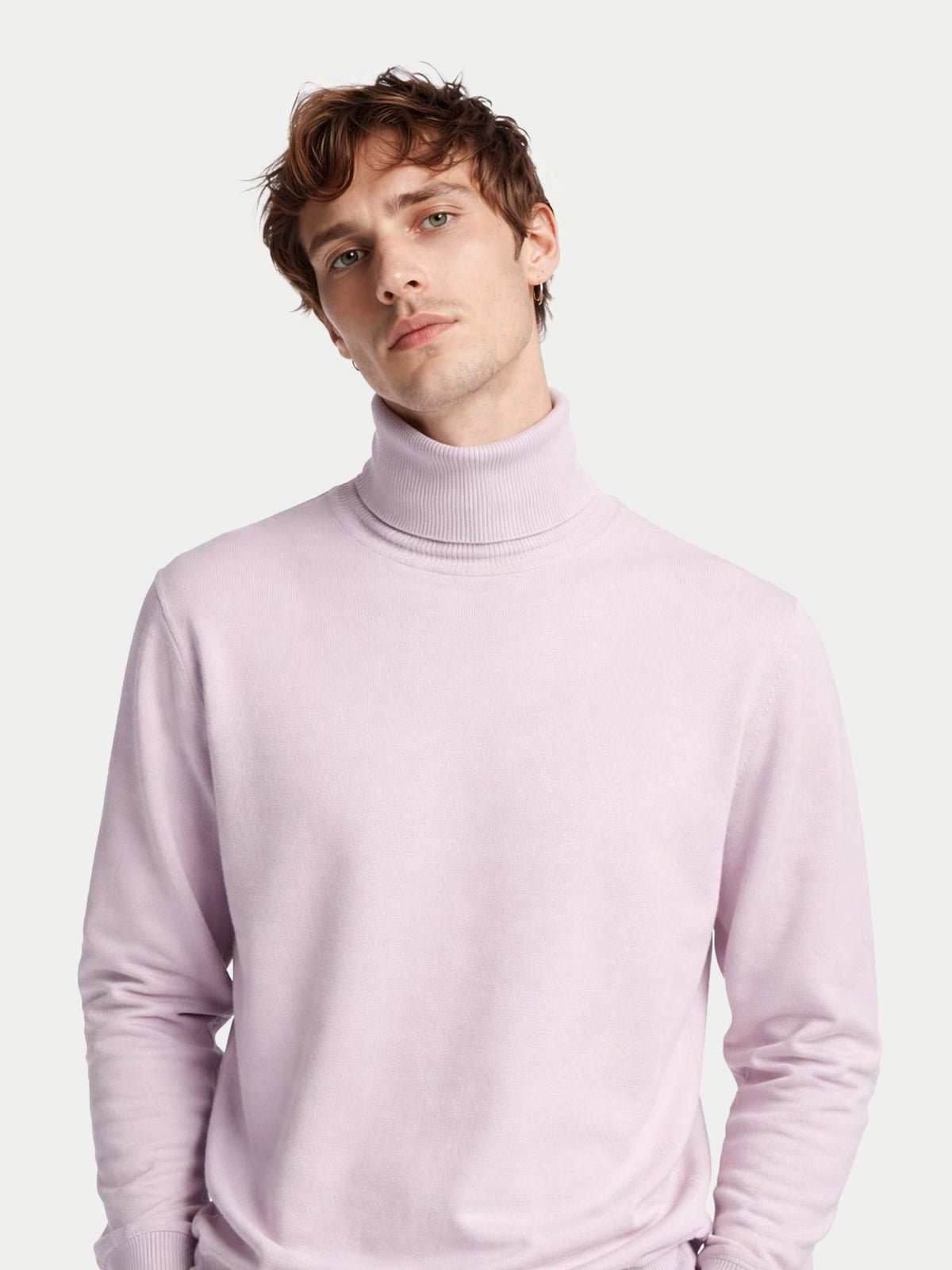 Essential Turtleneck Cashmere Sweater — Pale Lavender