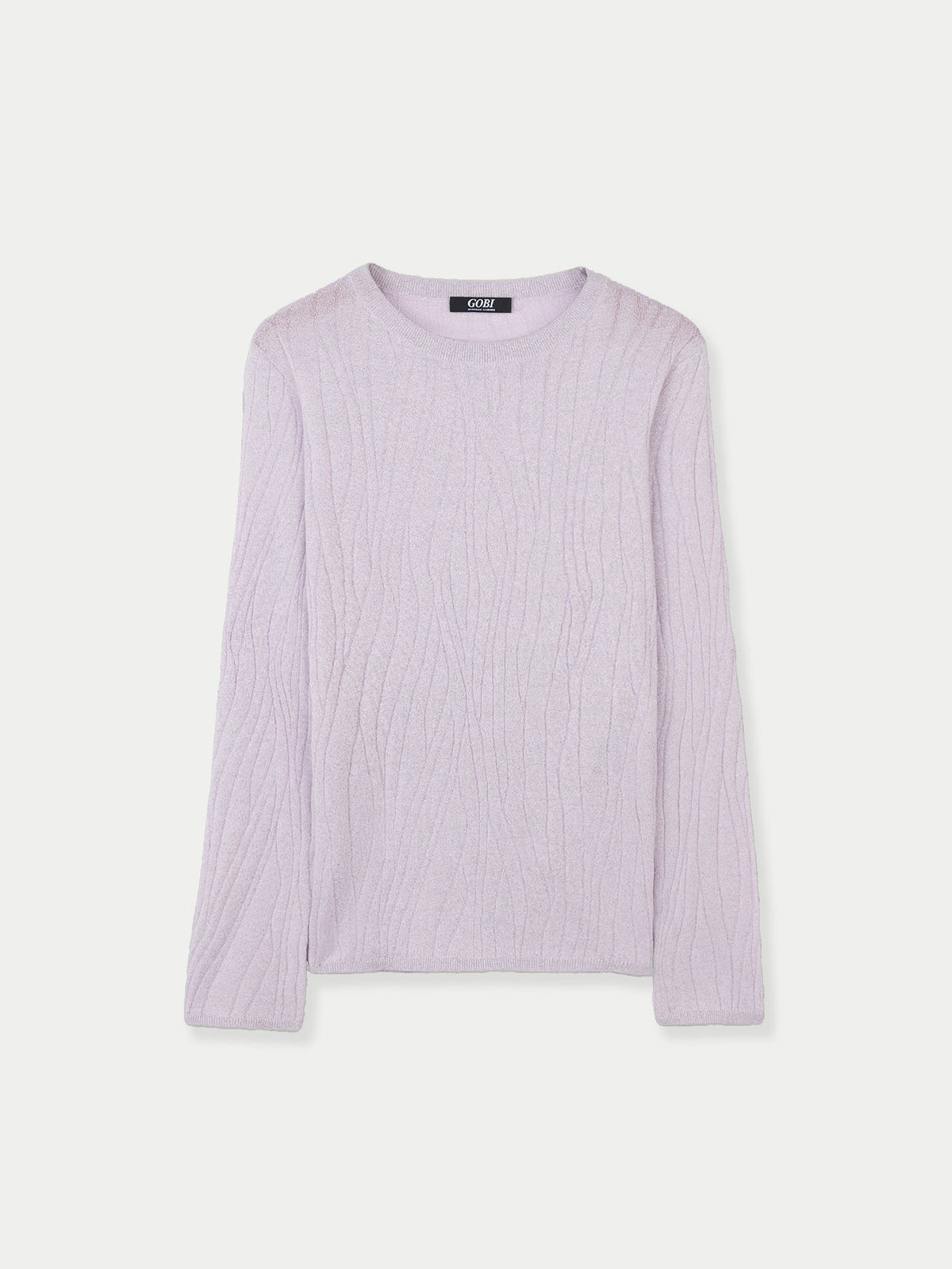 Cashmere Silk Sweater With Silver Threading — Pale Orchid