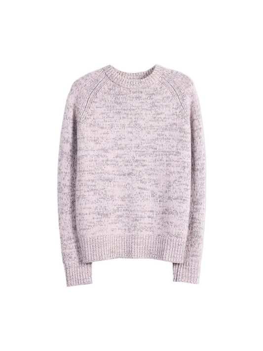 Unisex Mouline Cashmere Sweater — Petal Pink