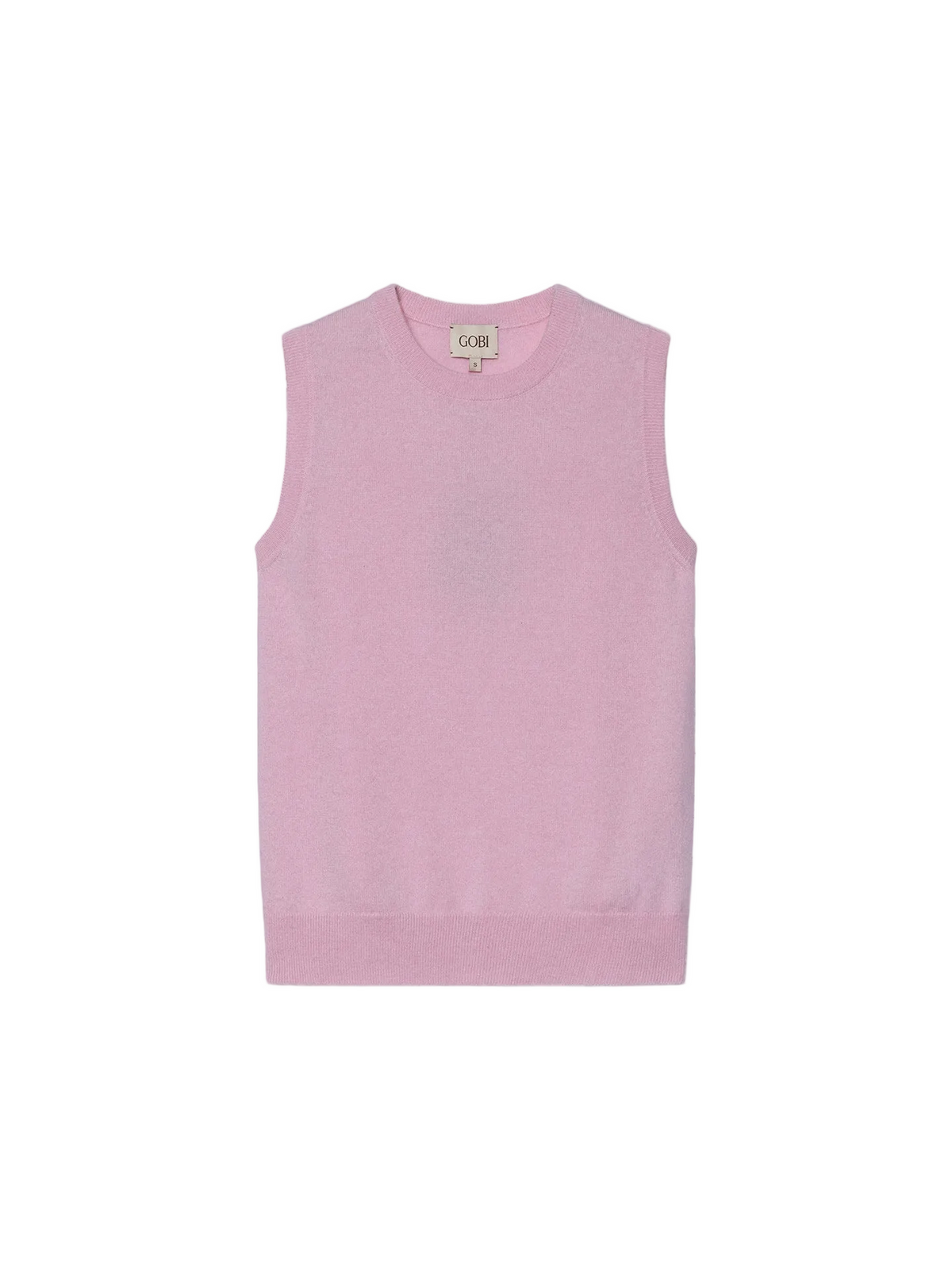 Timeless Cashmere Crewneck Vest — Pink