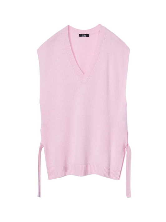 V-neck Cashmere Maternity Top — Pink