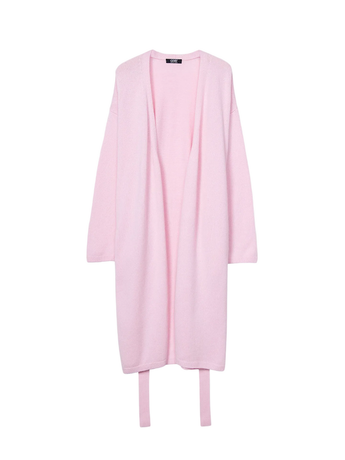 Long Maternity Cashmere Robe — Pink