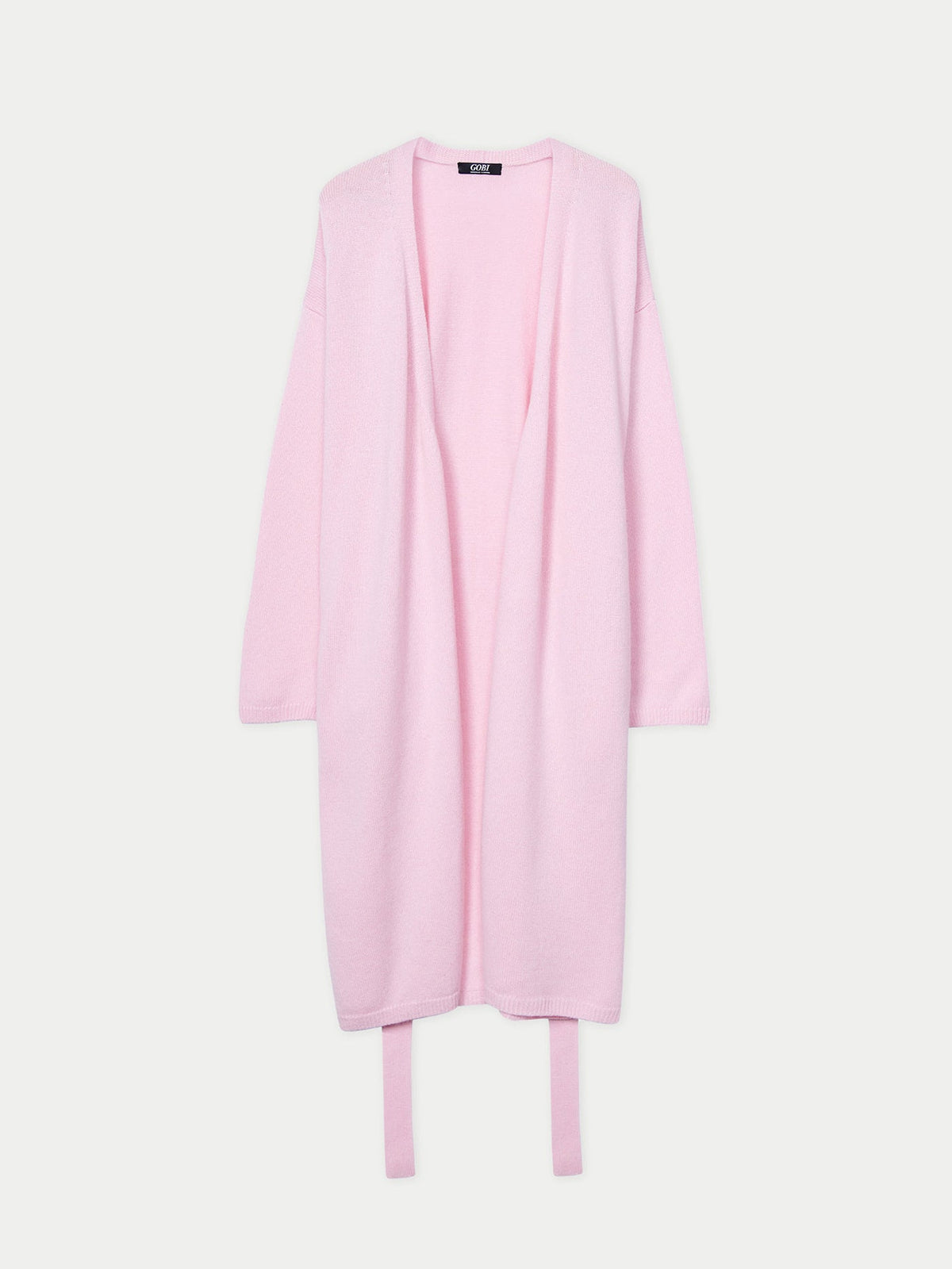 Long Maternity Cashmere Robe — Pink
