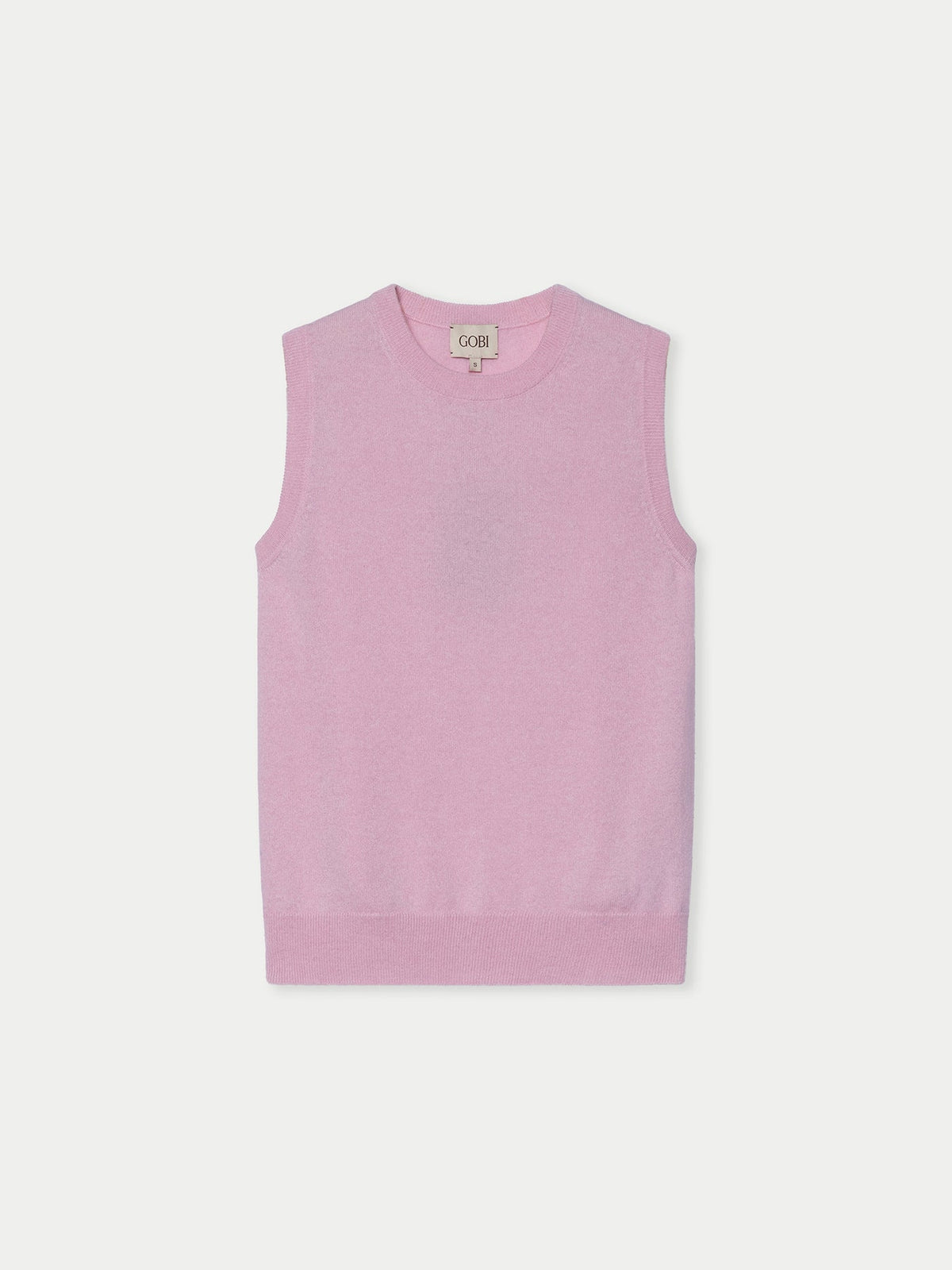Timeless Cashmere Crewneck Vest — Pink