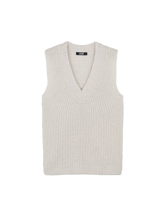 Cotton Cashmere Vest — Pure White