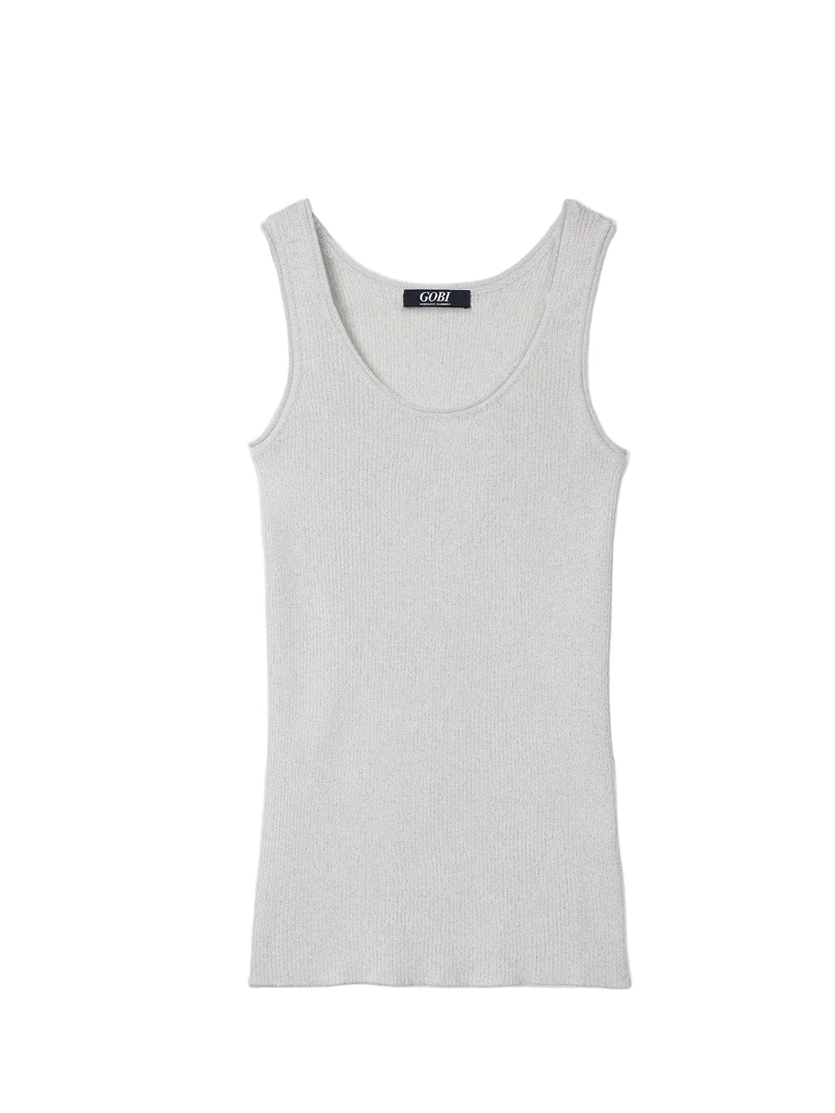 Lightweight Cashmere Silk Tank Top — Pure White