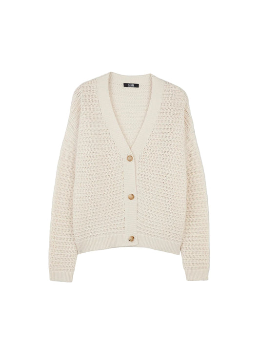 Cotton Cashmere Cardigan — Pure White