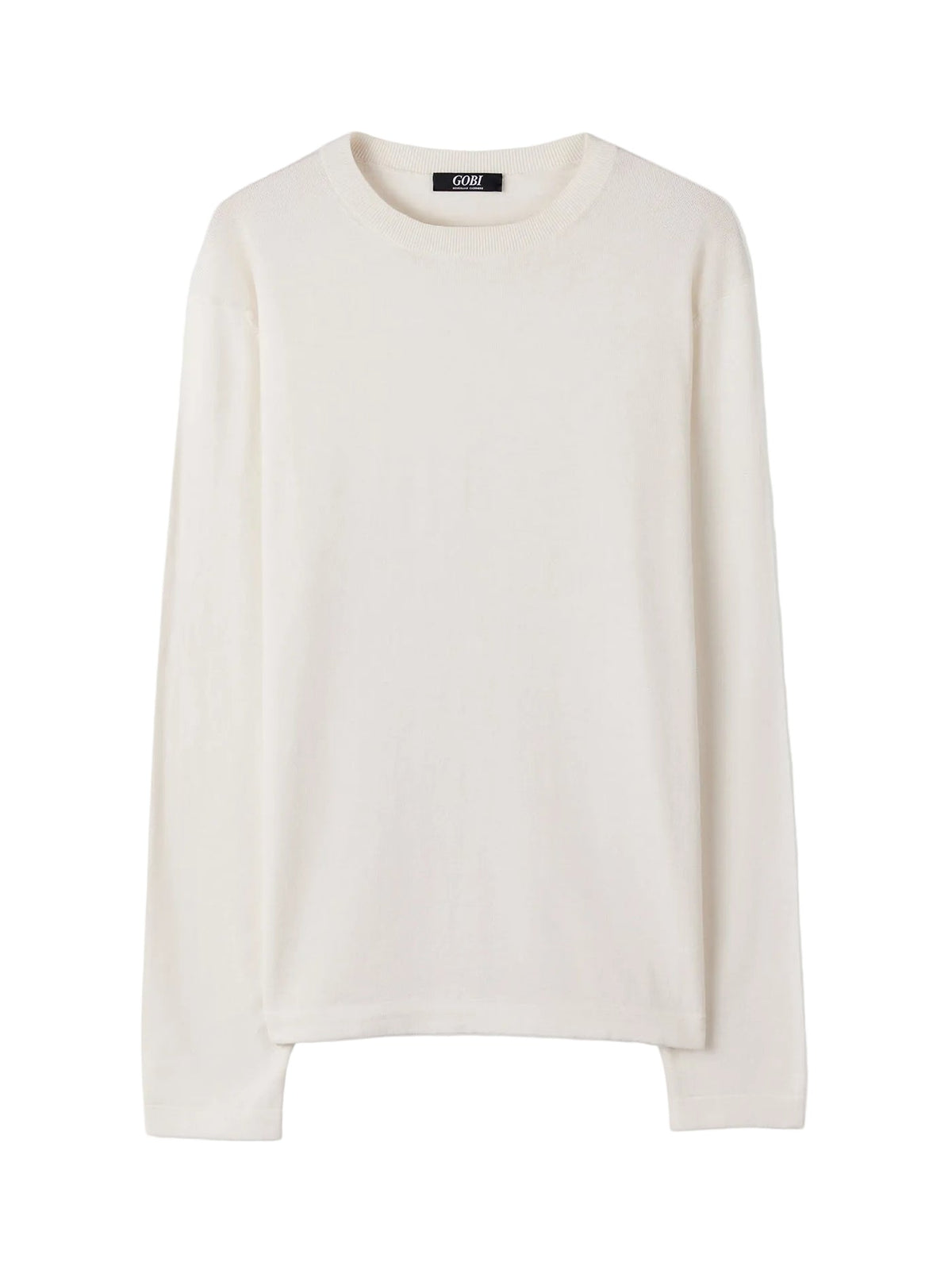 Men's Crewneck Cotton Silk Cashmere Blend Sweater — Pure White