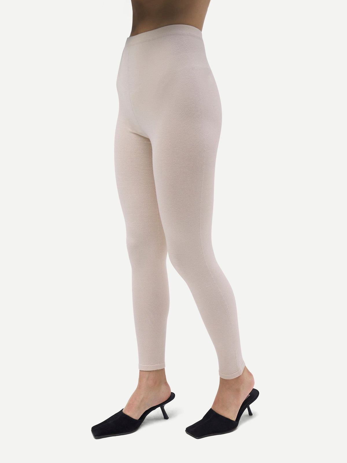 Women's Silk Cashmere Leggings — Pure White