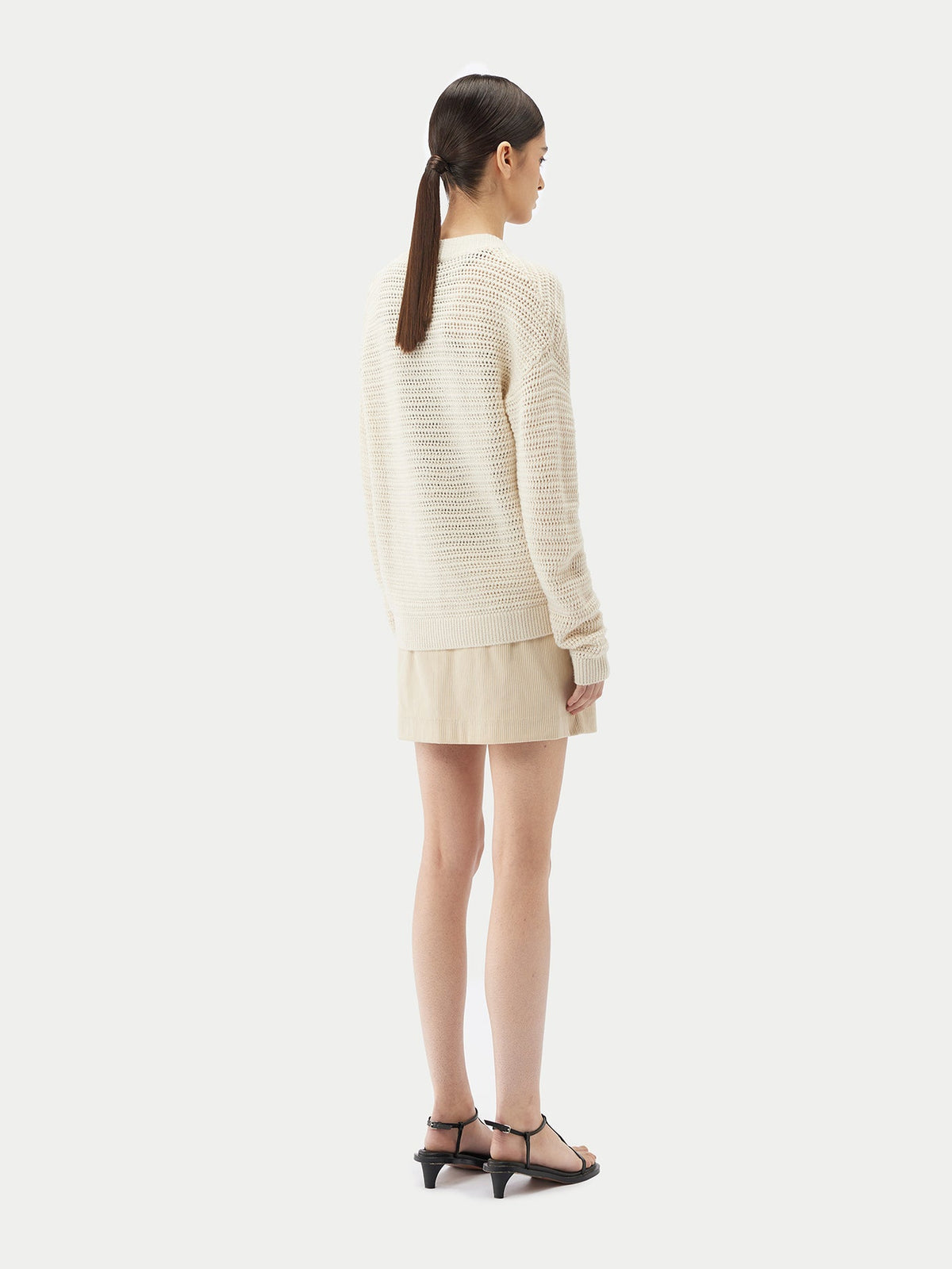 Cotton Cashmere Cardigan — Pure White