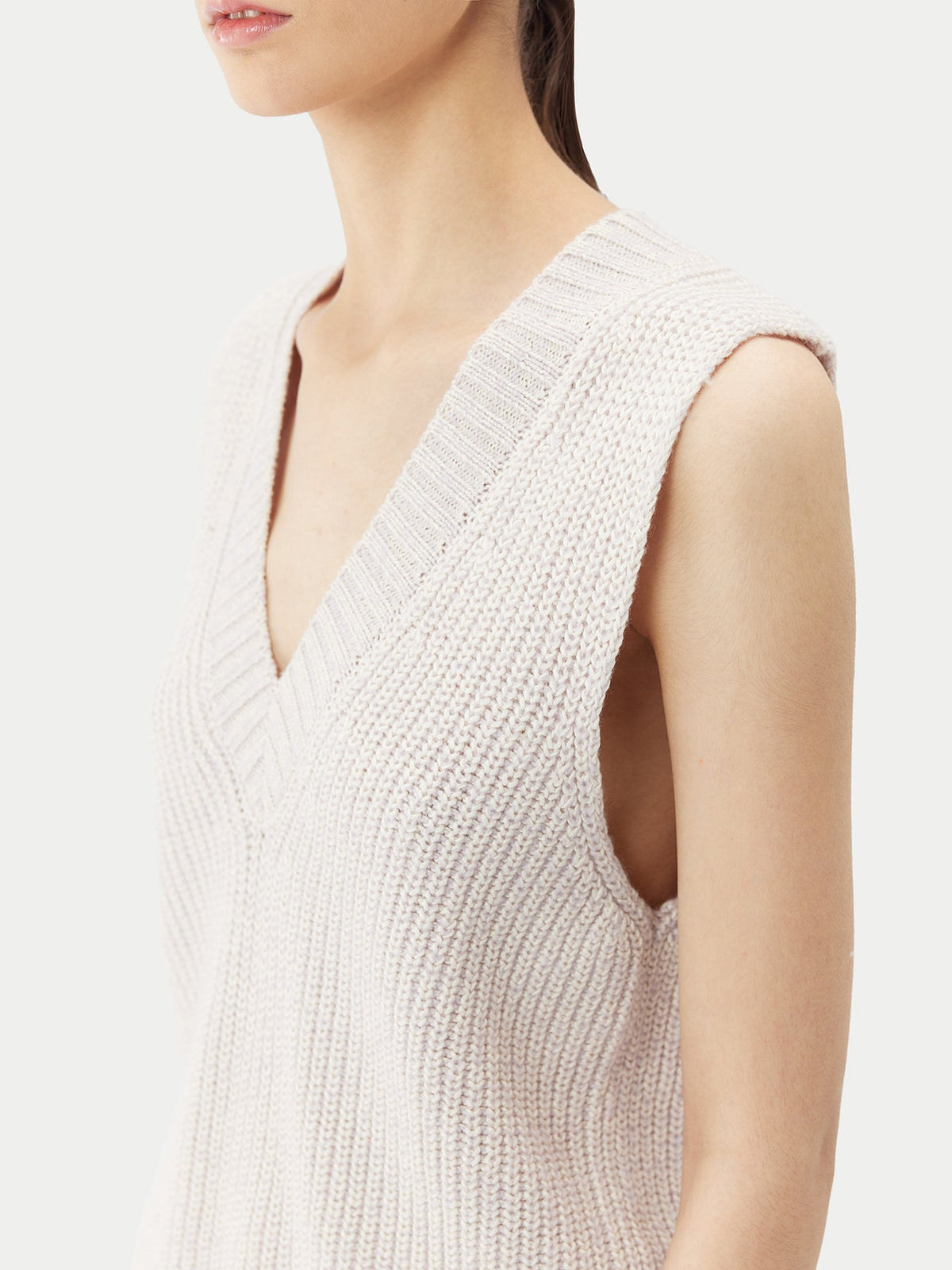Cotton Cashmere Vest — Pure White